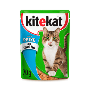 Ração Úmida KiteKat Sachê para Gatos Adultos Peixe ao Molho - 70 g Ração Úmida KiteKat Sachê para Gatos Adultos Peixe ao Molho - 70 g
