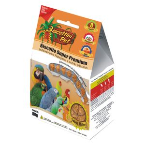 Biscoito para Papagaios e Araras Biscottini Pet - 80 g Biscoito para Papagaios e Araras Biscottini Pet - 80 g