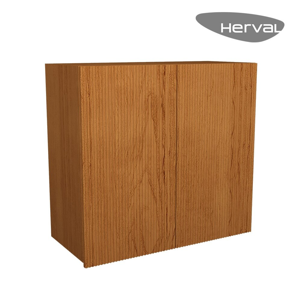 Armário Aéreo de Cozinha Herval Denver, MDP, 2 Portas, Freijó Rocks Ripado, 80cm Armário Aéreo de Cozinha Herval Denver, MDP, 2 Portas, Freijó Rocks Ripado, 80cm
