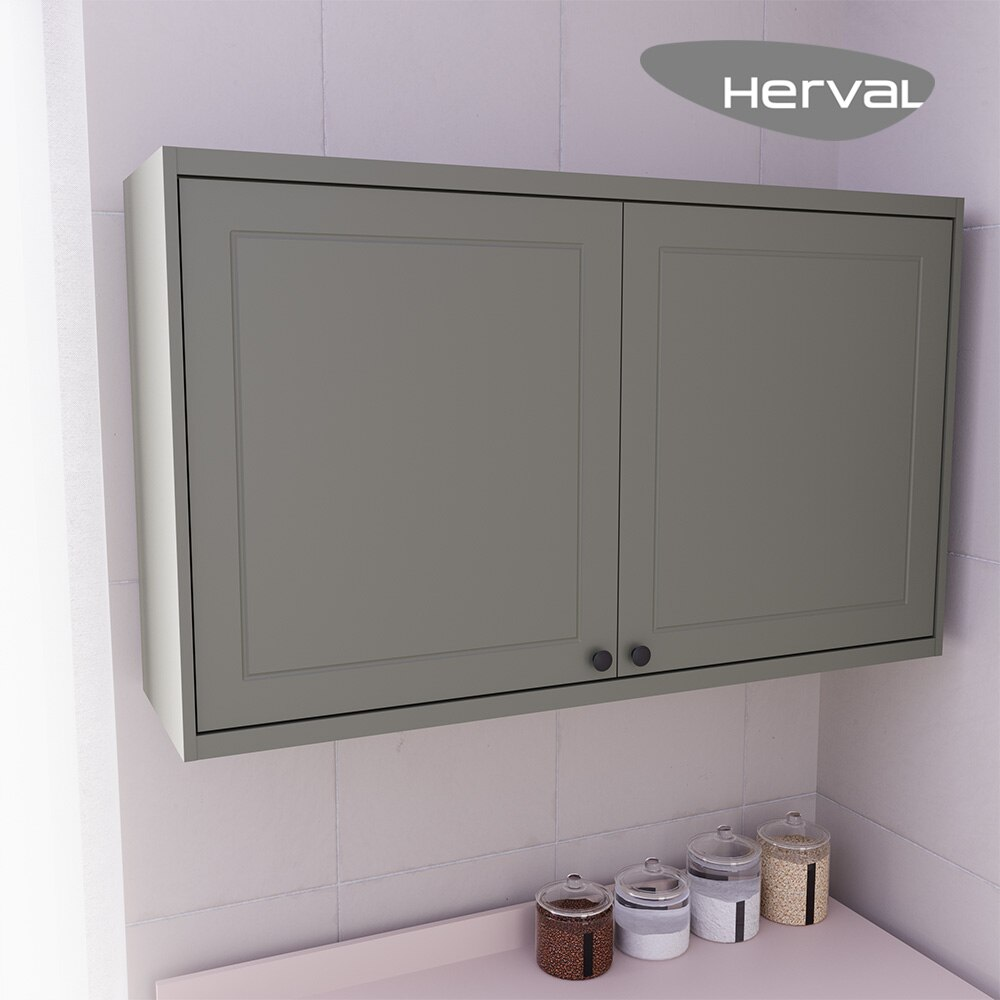 Armário Aéreo MDF Herval Viana, 2 Portas, Verde Hill, 120 Cm Armário Aéreo MDF Herval Viana, 2 Portas, Verde Hill, 120 Cm