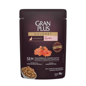 Ração Úmida GranPlus Gourmet Gatos Adultos Salmão - 85 g Ração Úmida GranPlus Gourmet Gatos Adultos Salmão - 85 g