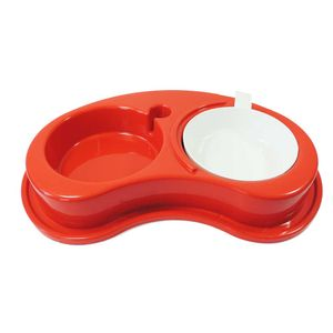 Comedouro Duplo Luxo Vermelho Furacão Pet Comedouro Duplo Luxo Vermelho Furacão Pet
