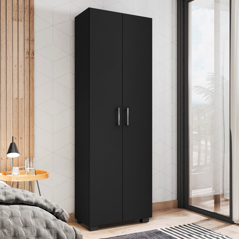 Livreiro com Portas Multiuso Samara Preto Livreiro com Portas Multiuso Samara Preto