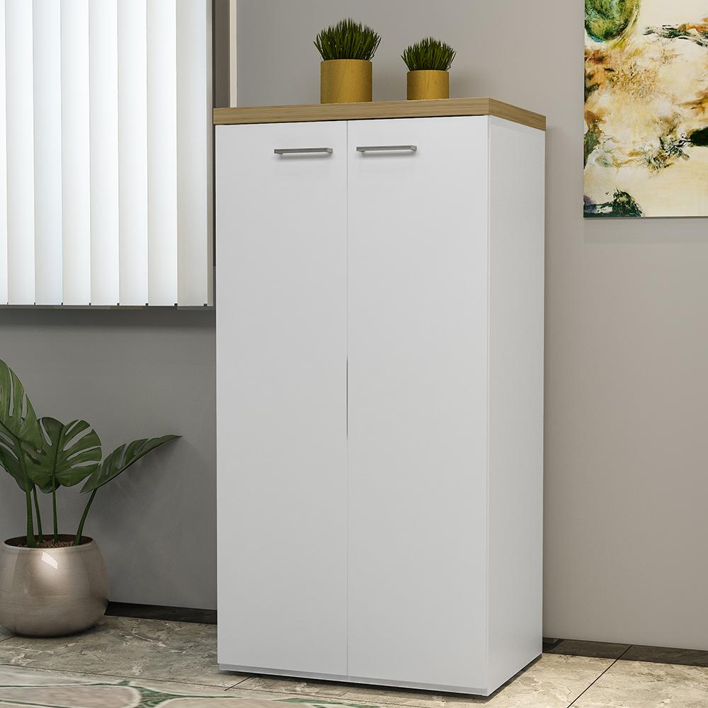 Armário 2 Portas Norwich Olmo Branco Armário 2 Portas Norwich Olmo Branco