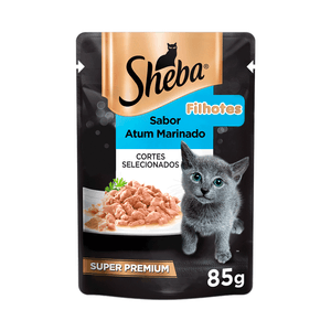 Ração Úmida Sheba Gatos Filhotes Sachê Atum Marinado - 85 g Ração Úmida Sheba Gatos Filhotes Sachê Atum Marinado - 85 g