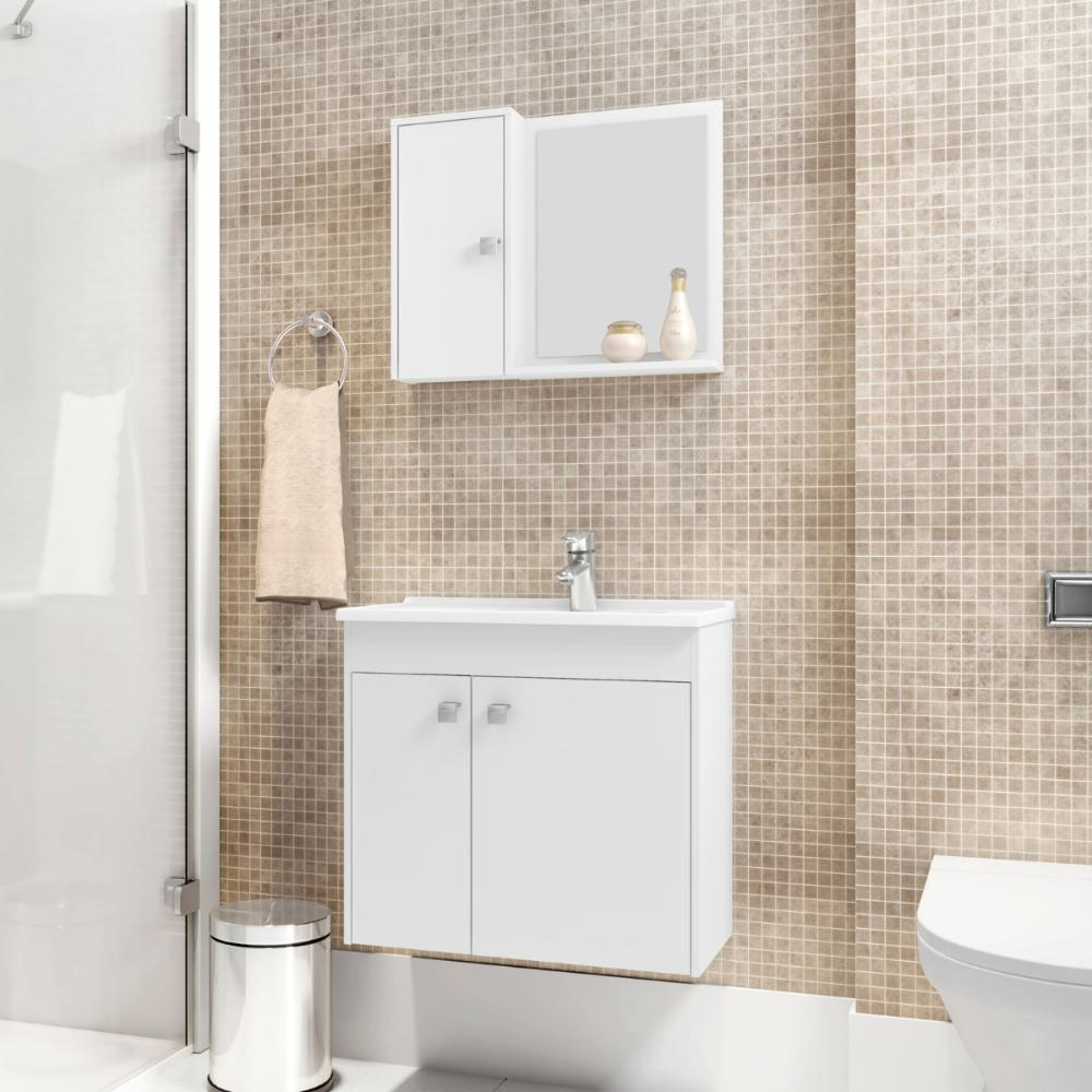 Conjunto para banheiro Monaco Branco Conjunto para banheiro Monaco Branco
