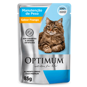 Ração Úmida Optimum Sachê Gatos Adultos Manutenção de Peso Frango - 85 g Ração Úmida Optimum Sachê Gatos Adultos Manutenção de Peso Frango - 85 g
