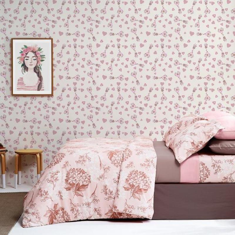 Papel de Parede Kids Girafa Menina Papel de Parede Kids Girafa Menina