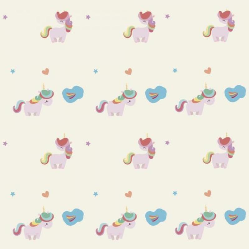 Papel de Parede Kids Unicórnios Coloridos Papel de Parede Kids Unicórnios Coloridos