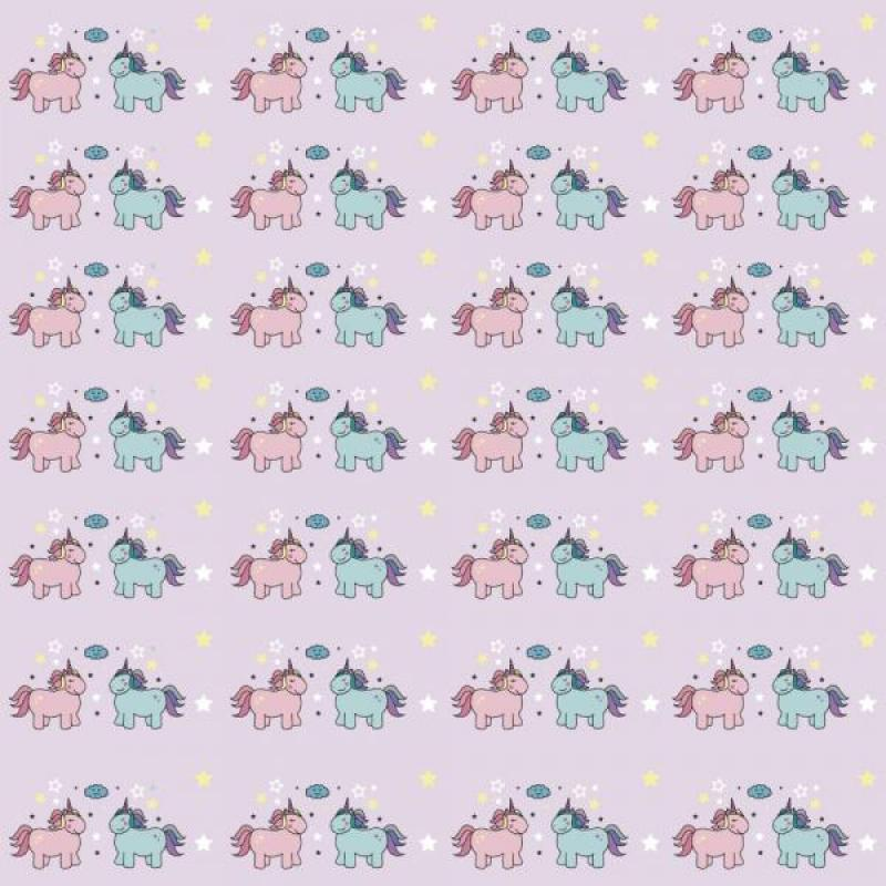 Papel de Parede Kids Casal Unicórnio Papel de Parede Kids Casal Unicórnio