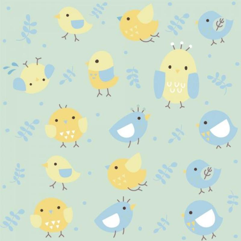 Papel de Parede Kids Passarinhos Papel de Parede Kids Passarinhos
