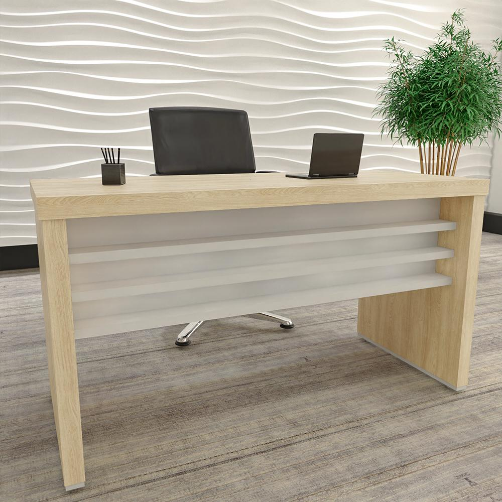 Mesa de Escritório Birkenhead Carvalho Branco Mesa de Escritório Birkenhead Carvalho Branco