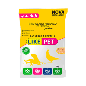 Granulado Higiênico Like Pet Pássaro e Répteis - 2 kg Granulado Higiênico Like Pet Pássaro e Répteis - 2 kg