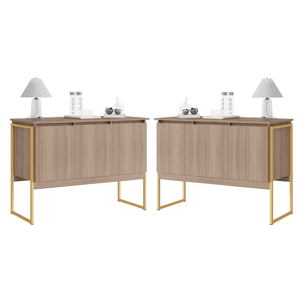 Conjunto de Buffets Industriais Milão Montana Dourado Conjunto de Buffets Industriais Milão Montana Dourado