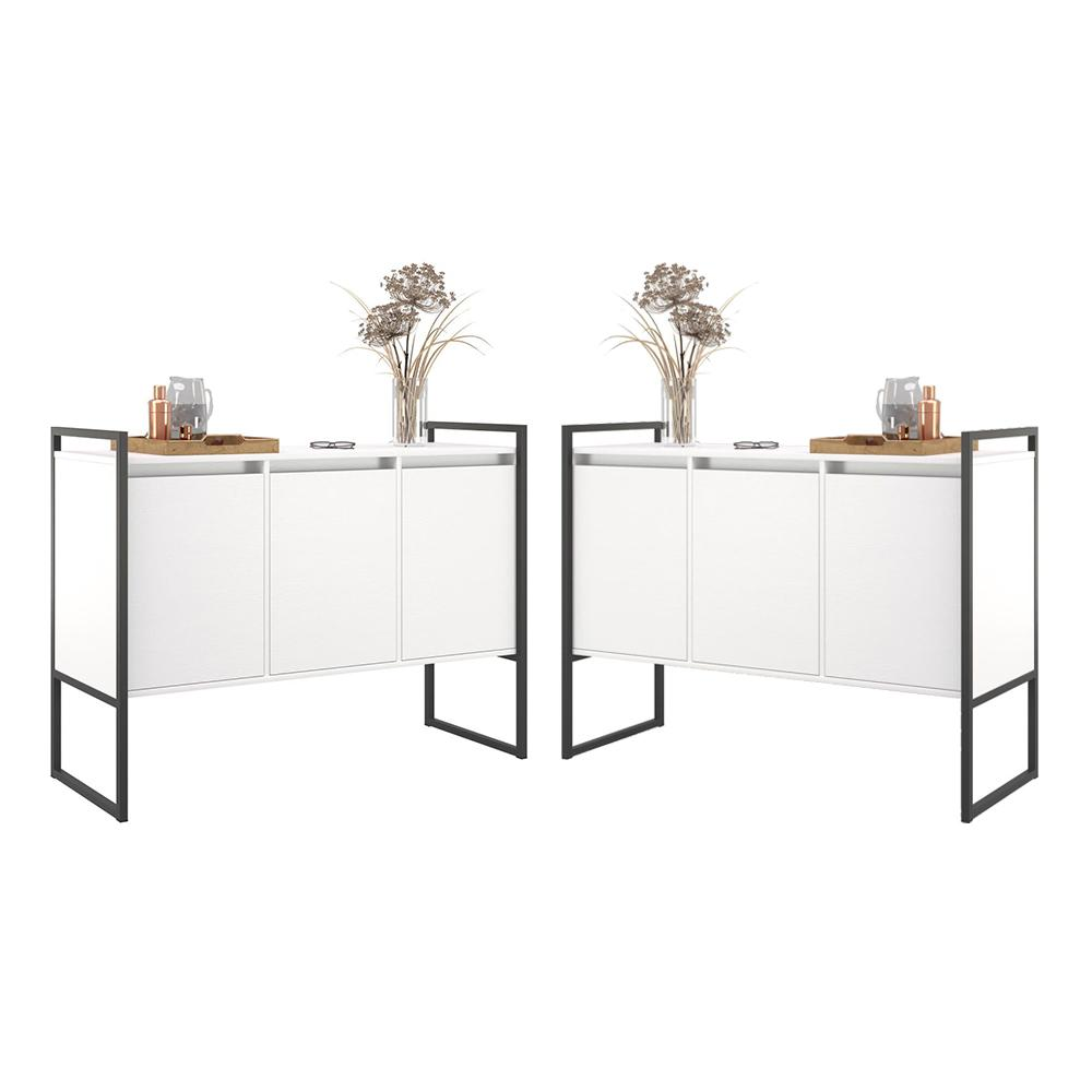Armario Industrial 3 Portas Balso Conjunto 2 Peças - Branco Armario Industrial 3 Portas Balso Conjunto 2 Peças - Branco