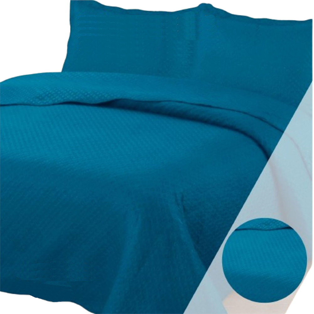 Colcha Queen Bouti Dupla Face 03 Peças - Azul Marinho Colcha Queen Bouti Dupla Face 03 Peças - Azul Marinho