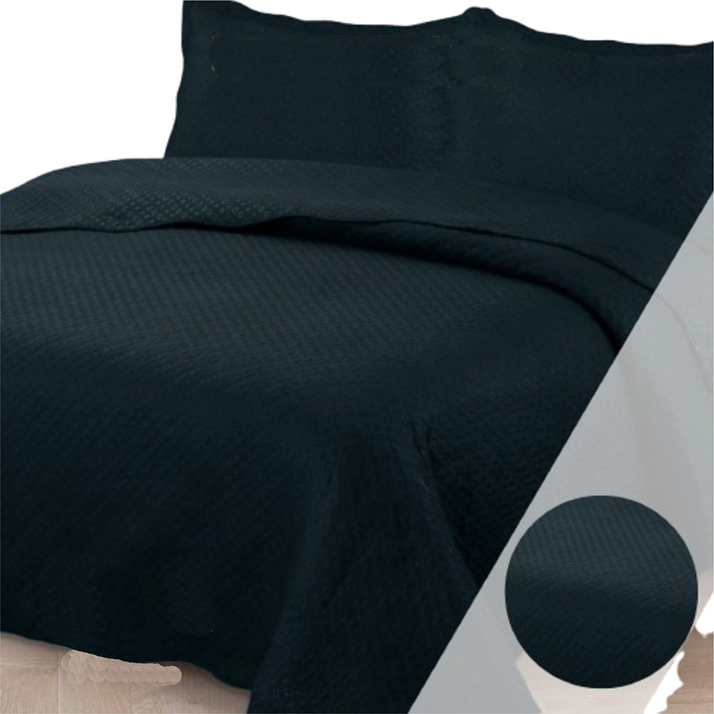 Colcha Queen Bouti Dupla Face 03 Peças - Preto Colcha Queen Bouti Dupla Face 03 Peças - Preto