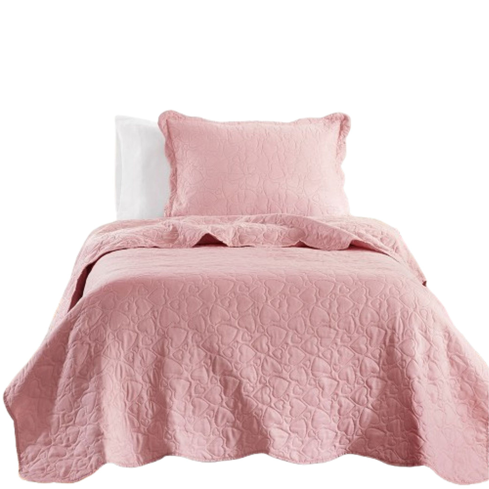 Kit Cobre Leito Colcha Bouti Solteiro Infantil 2 Peças - Rosa Kit Cobre Leito Colcha Bouti Solteiro Infantil 2 Peças - Rosa