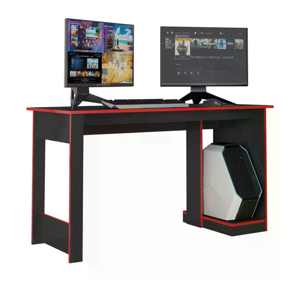 Mesa Gamer Para Computador - Preto Tex / Vermelho Mesa Gamer Para Computador - Preto Tex / Vermelho