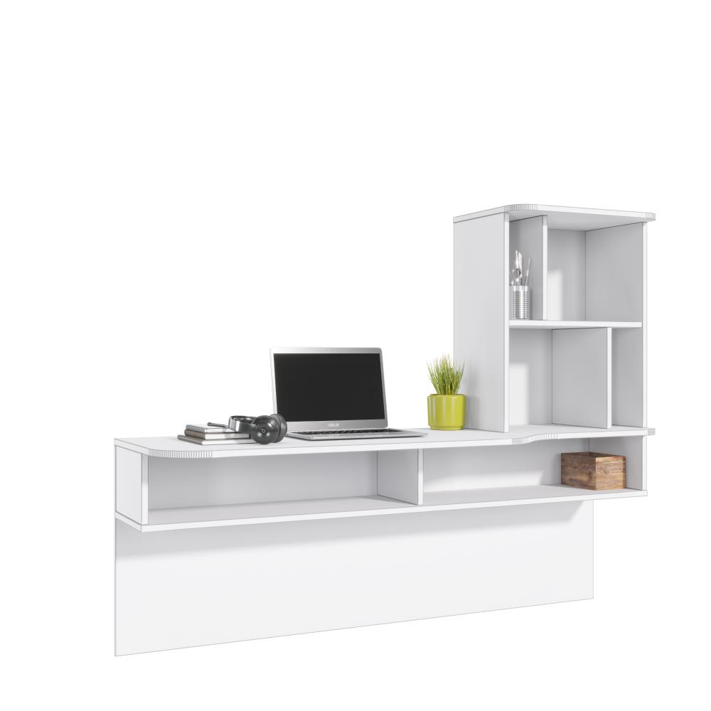 Escrivaninha Suspensa Lilac 135cm Branco Fosco Colibri Moveis Escrivaninha Suspensa Lilac 135cm Branco Fosco Colibri Moveis