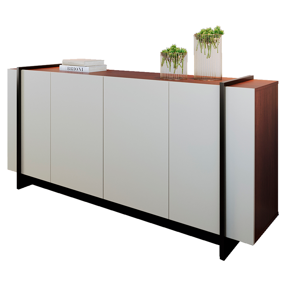 Balcao Buffet 160 cm Copacabana Preto Off White Nogueira Real Colibri Balcao Buffet 160 cm Copacabana Preto Off White Nogueira Real Colibri