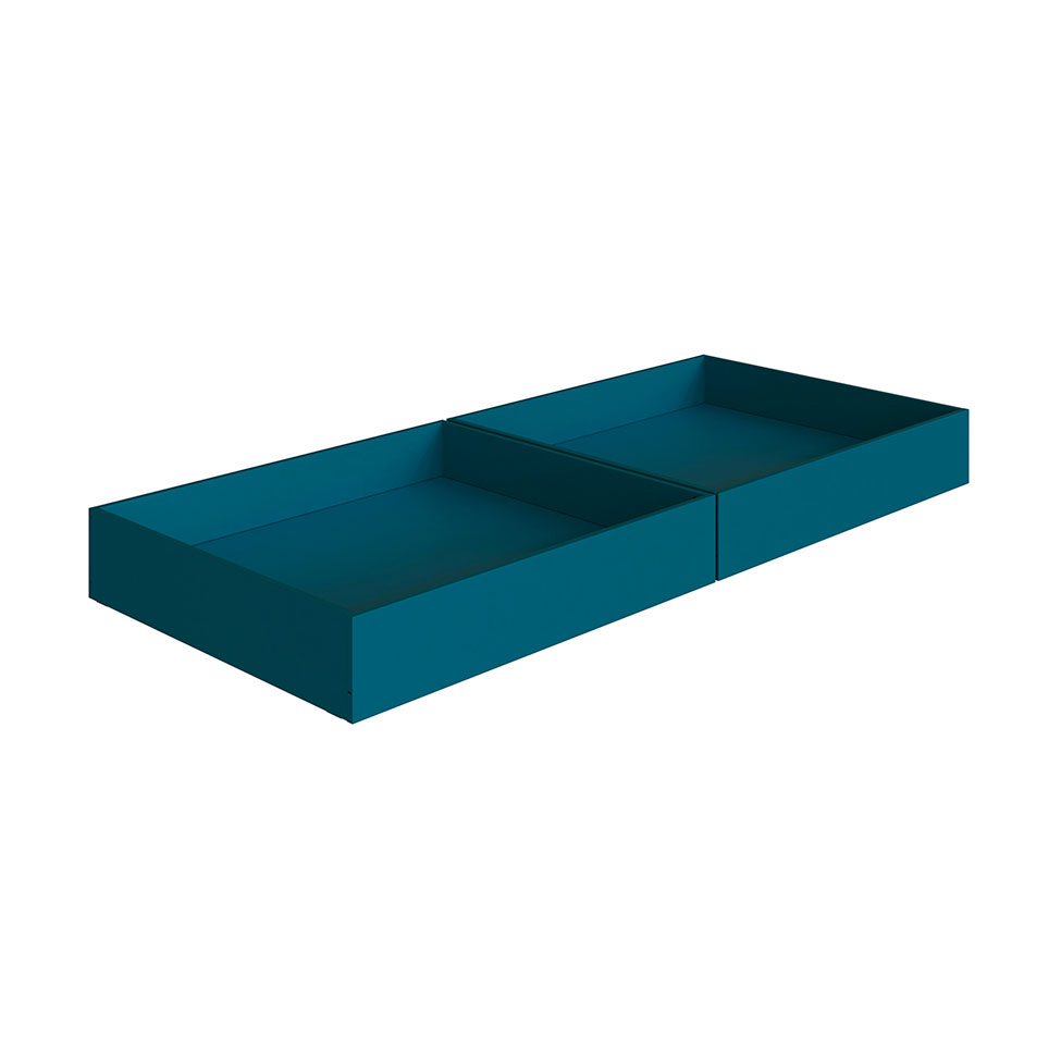 Conjunto 2 Gavetões Individuais para Beliche Charlie Azul Conjunto 2 Gavetões Individuais para Beliche Charlie Azul