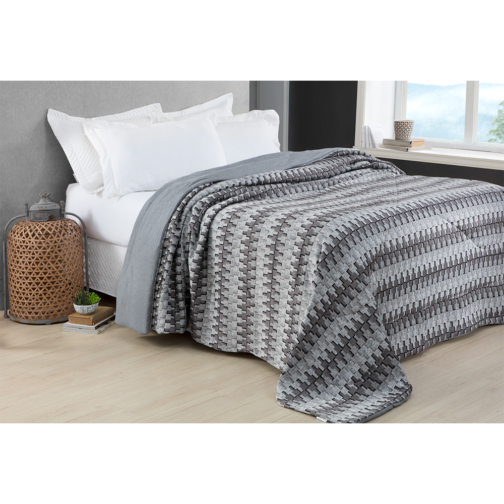Colcha Comfort Queen Dream Cinza Home Design Corttex Colcha Comfort Queen Dream Cinza Home Design Corttex