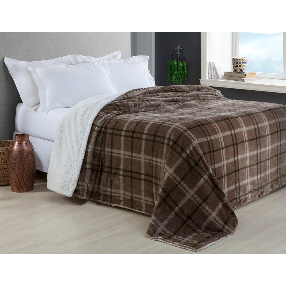 Manta Escócia Queen Xadrez Bege Home Design Corttex Manta Escócia Queen Xadrez Bege Home Design Corttex