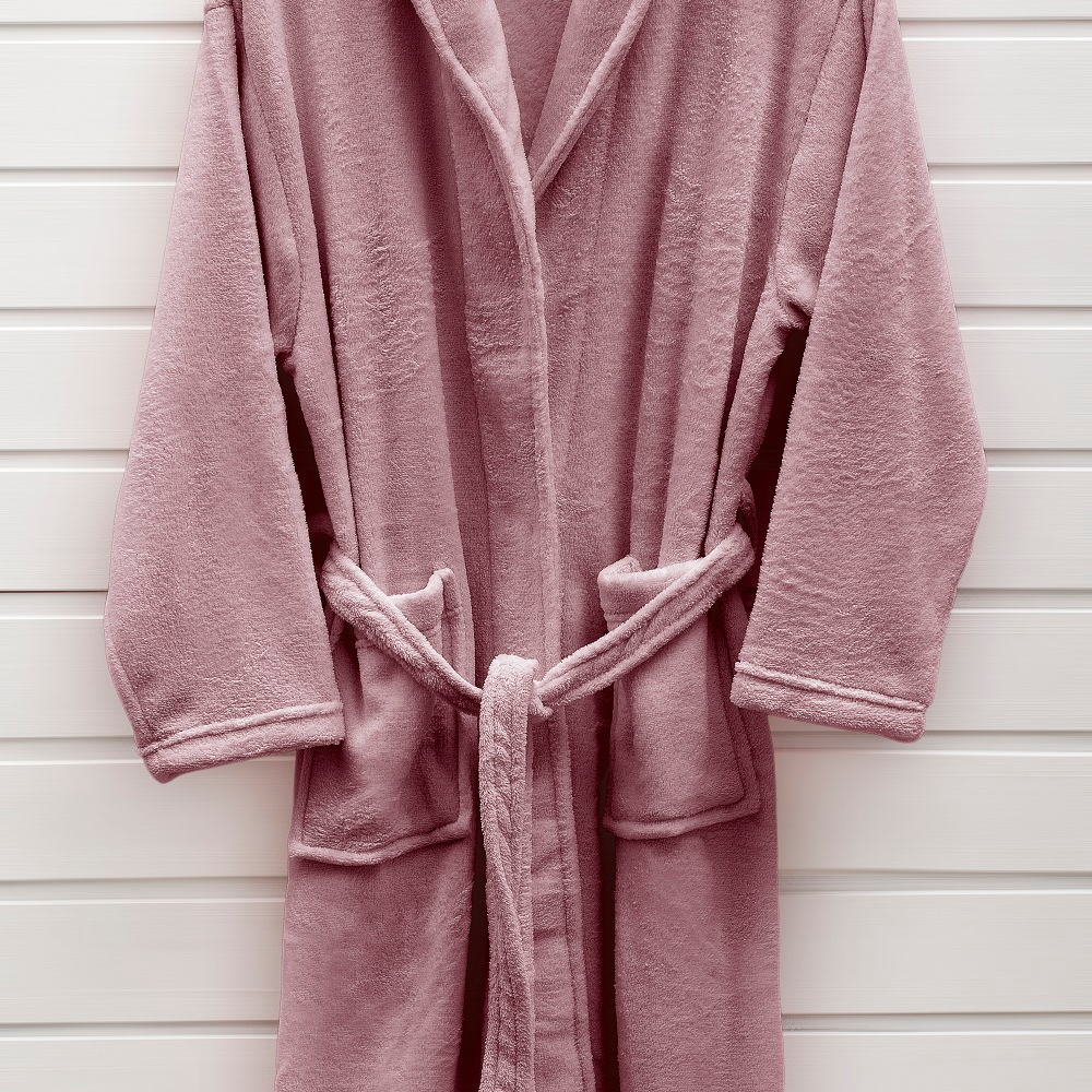 Roupão P Flannel Extra Macio Corttex - Rosa Antigo Roupão P Flannel Extra Macio Corttex - Rosa Antigo