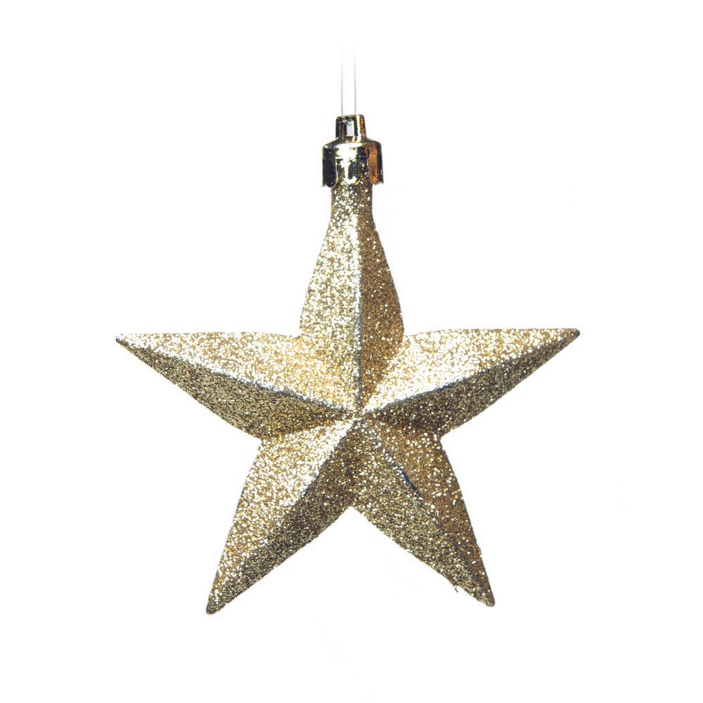 Enfeite Para Pendurar Árvore Natal Estrelas 6 Peças Dourado Enfeite Para Pendurar Árvore Natal Estrelas 6 Peças Dourado