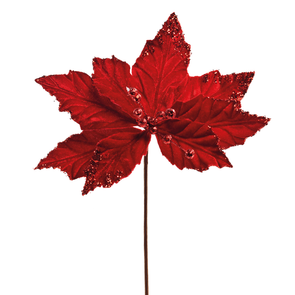Flor Natalina Artificial Poinsettia Cabo Curto 30Cm Vermelha Flor Natalina Artificial Poinsettia Cabo Curto 30Cm Vermelha