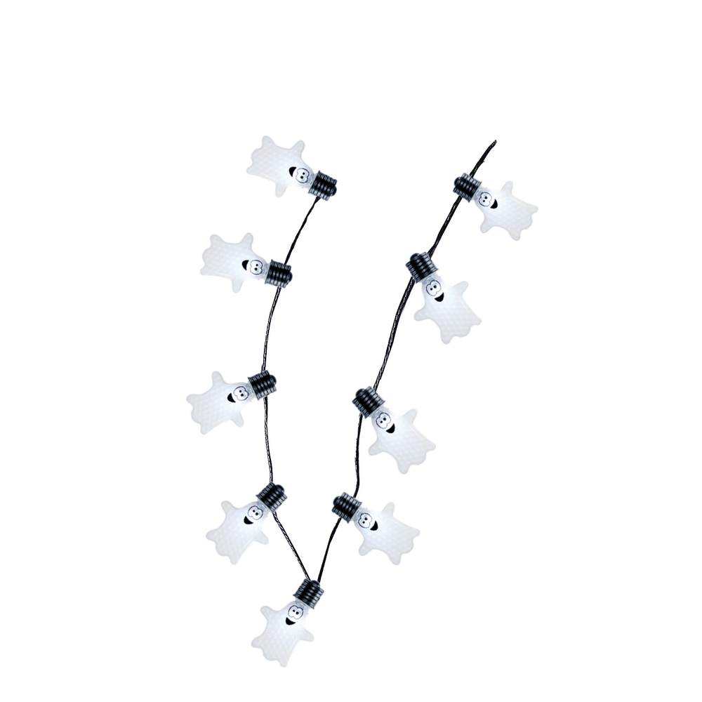 Colar de Led Acessório Halloween com Fantasmas Coloridas 1Pç Colar de Led Acessório Halloween com Fantasmas Coloridas 1Pç