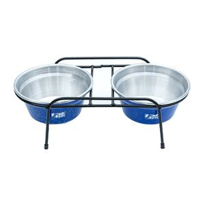 Comedouro Aramado Duplo NF Pet Azul - 1,2 L Comedouro Aramado Duplo NF Pet Azul - 1,2 L