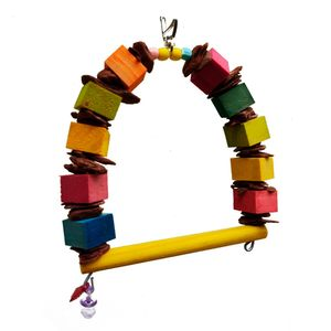 Brinquedo para Aves Arco de Pinus e Casca Colorida Real Brinquedos Pet - Único Brinquedo para Aves Arco de Pinus e Casca Colorida Real Brinquedos Pet - Único