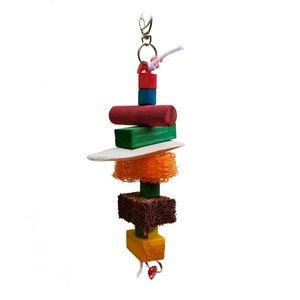 Brinquedo para Aves Pendulo com Osso e Bucha Vegetal Real Brinquedos Pet - Único Brinquedo para Aves Pendulo com Osso e Bucha Vegetal Real Brinquedos Pet - Único