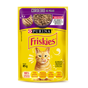 Ração Úmida Friskies Gatos Adultos Cordeiro ao Molho - 85 g Ração Úmida Friskies Gatos Adultos Cordeiro ao Molho - 85 g