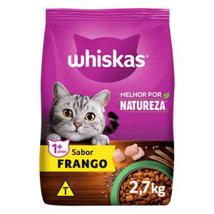 Ração Whiskas Gatos Adultos Melhor Por Natureza Frango - 2,7 kg Ração Whiskas Gatos Adultos Melhor Por Natureza Frango - 2,7 kg