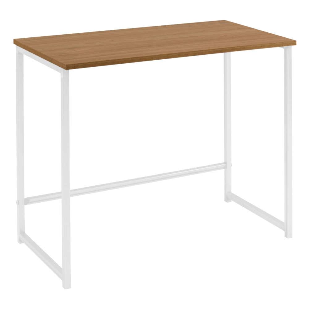 Escrivaninha F83 Madeira Taeda Mell 80x75 cm Base Aço Branco Dmobiliario Escrivaninha F83 Madeira Taeda Mell 80x75 cm Base Aço Branco Dmobiliario