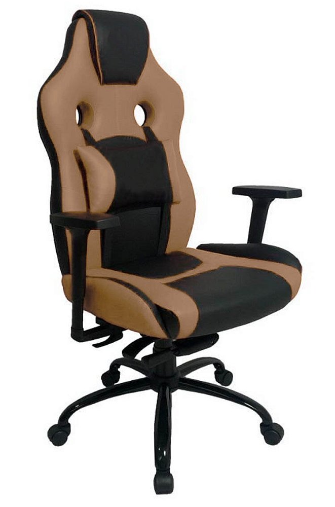 Cadeira Gamer com Almofada Linha Gamer Racing Caramelo Cadeira Gamer com Almofada Linha Gamer Racing Caramelo