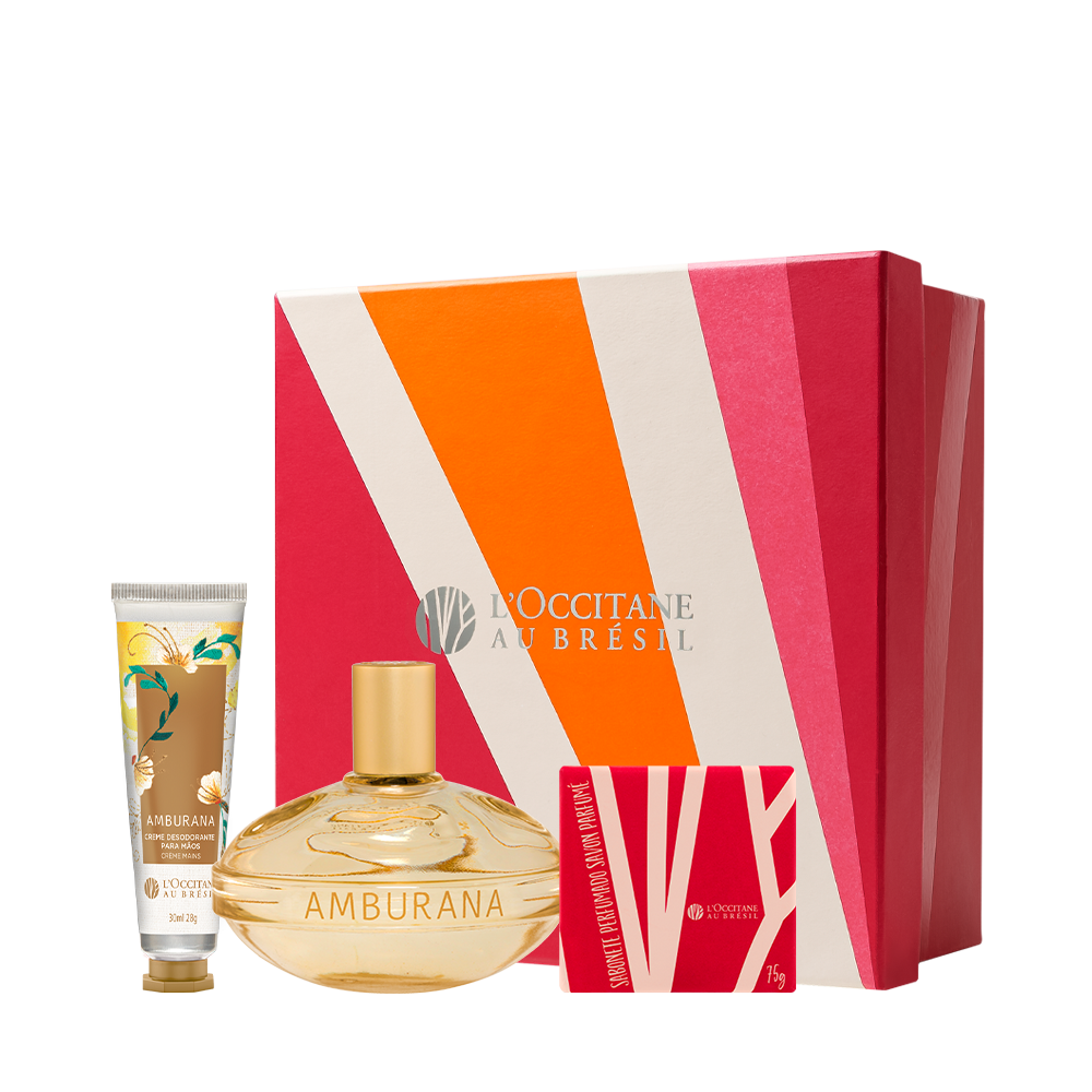 Presente Amburana: Deo Colônia, Creme e Sabonete Presente Amburana: Deo Colônia, Creme e Sabonete