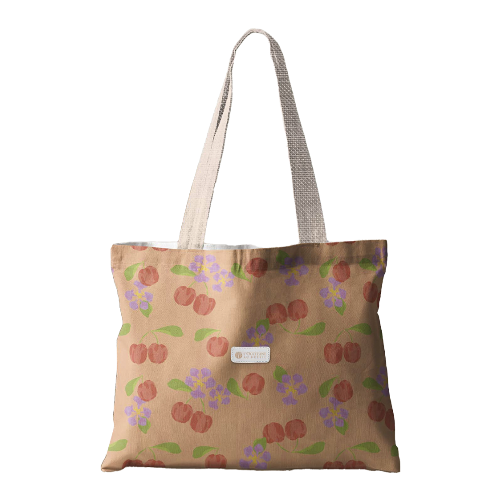 Ecobag Laranja Estampa Acerola Ecobag Laranja Estampa Acerola
