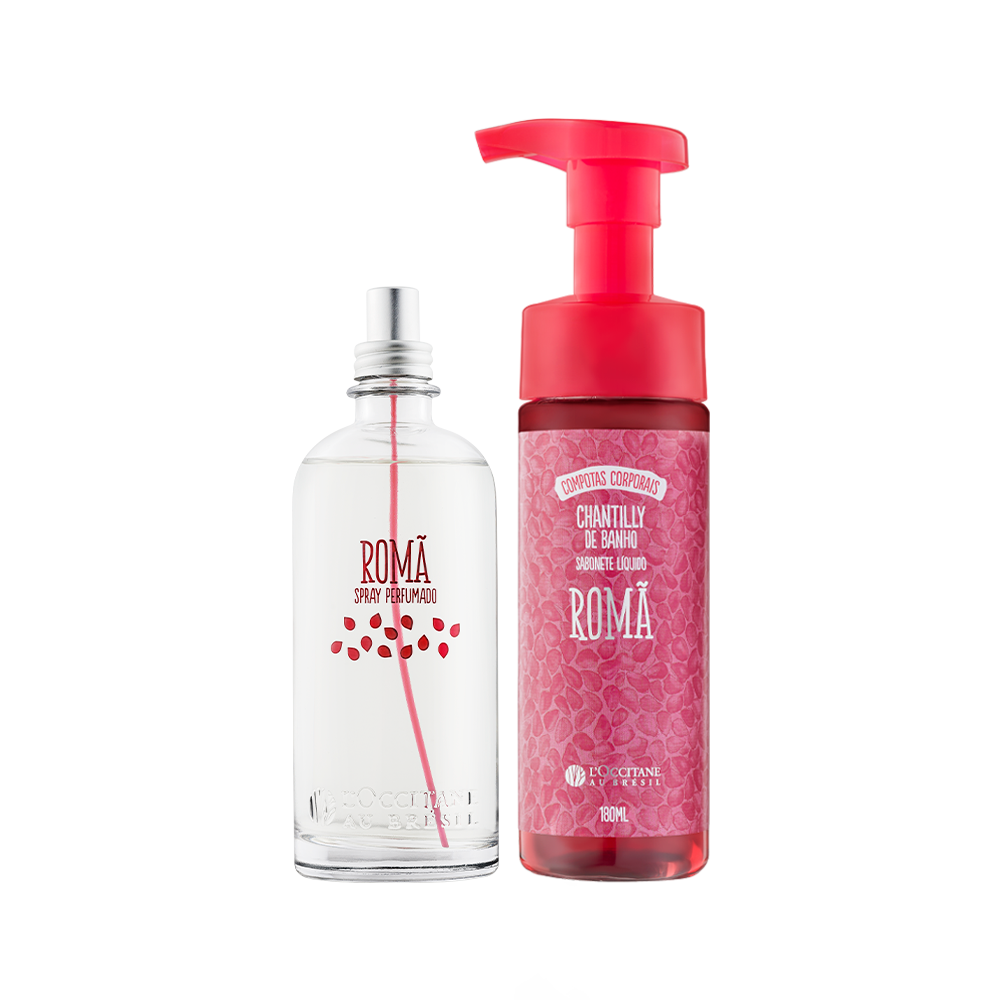 Chantilly de Banho e Spray Perfumado Romã Chantilly de Banho e Spray Perfumado Romã