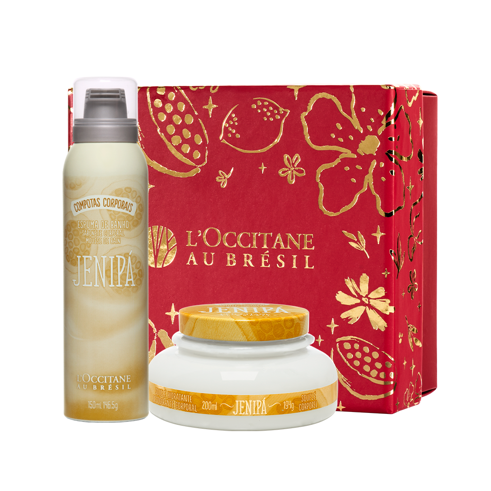 Presente Sensorial Jenipá: Espuma de Banho e Souflé Hidratante Presente Sensorial Jenipá: Espuma de Banho e Souflé Hidratante