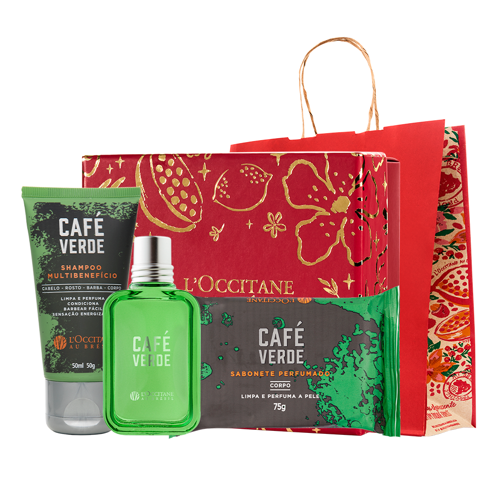 Presente Rotina de Banho Viagem Café Verde Presente Rotina de Banho Viagem Café Verde