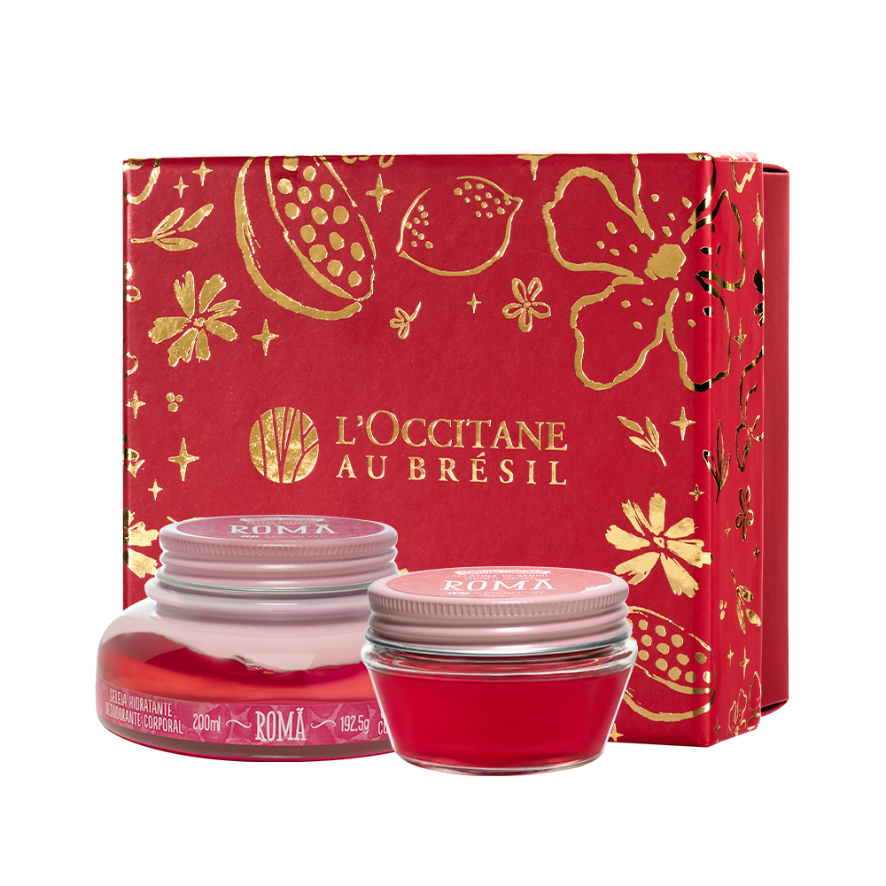 Presente Romã: Gelatina de Banho e Geleia Hidratante Corporal Presente Romã: Gelatina de Banho e Geleia Hidratante Corporal
