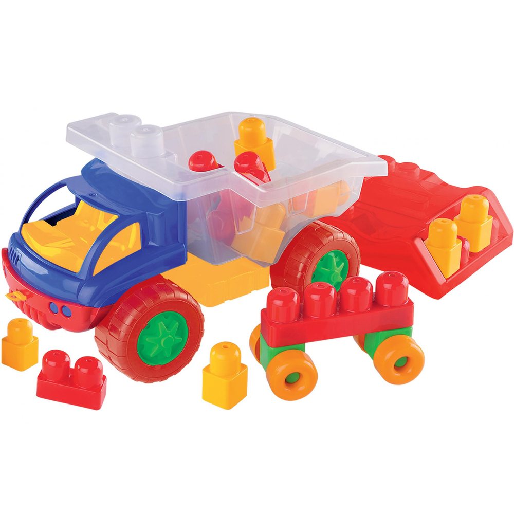 Carrinho de Brinquedo Caminhão com Blocos de Montar Educativo +36 Carrinho de Brinquedo Caminhão com Blocos de Montar Educativo +36