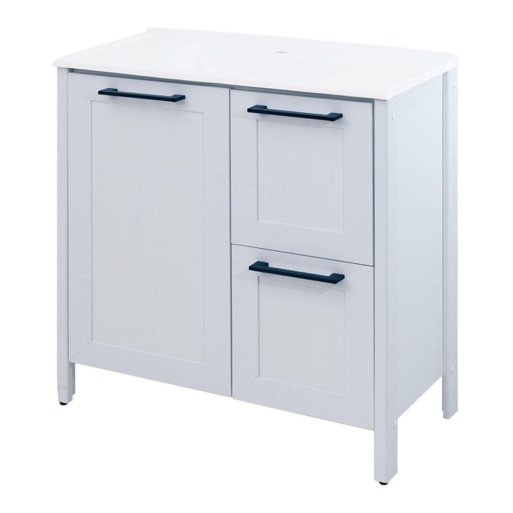 Gabinete Banheiro Com Lavatorio 1 Pt 2 Gv 79 cm BN01 Cinza Dtall Gabinete Banheiro Com Lavatorio 1 Pt 2 Gv 79 cm BN01 Cinza Dtall