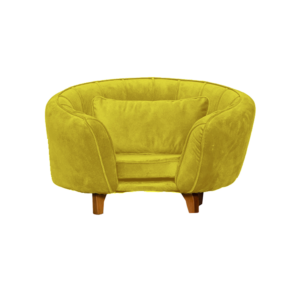 Poltrona Cama Caminha Pet Baby Laddi Veludo Amarelo Poltrona Cama Caminha Pet Baby Laddi Veludo Amarelo