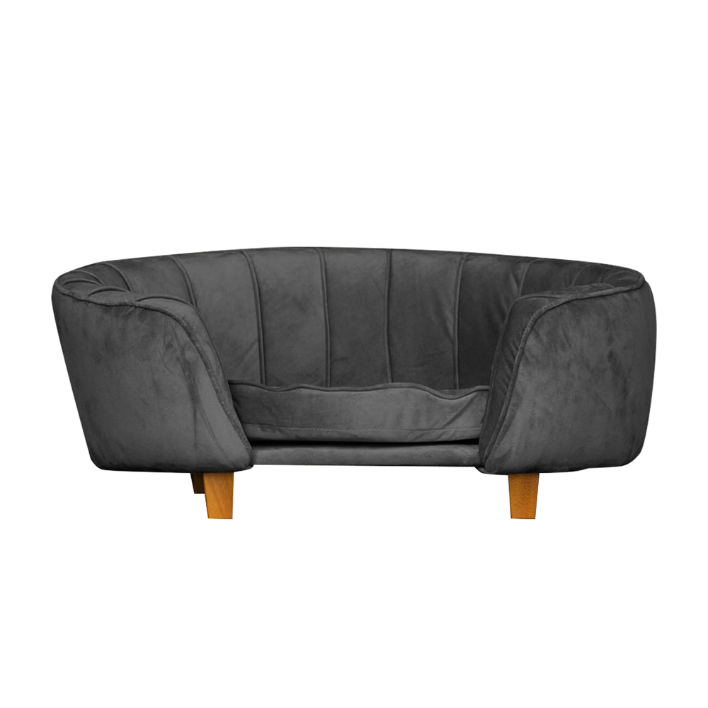 Poltrona Cama Caminha Pet Laddi Veludo Grafite Dvinn Poltrona Cama Caminha Pet Laddi Veludo Grafite Dvinn