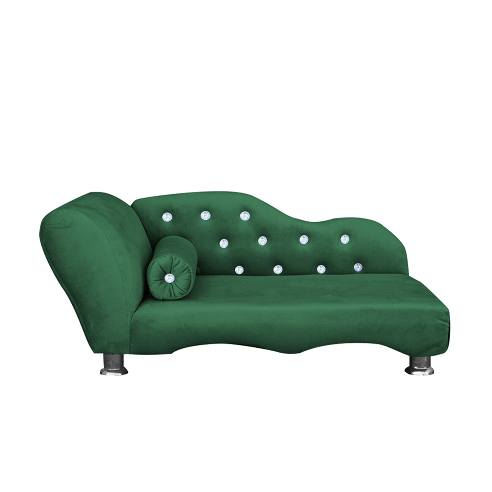 Cama Caminha Divã Pet Veludo Strass Verde Dvinn Cama Caminha Divã Pet Veludo Strass Verde Dvinn